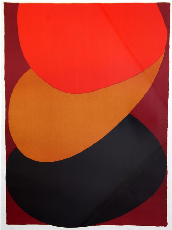 § Terry Frost (1951-2003) Orange Dusk II overall 35.5 x 25in.